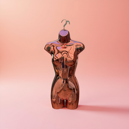 Maniquie torso de importación cromado bronce