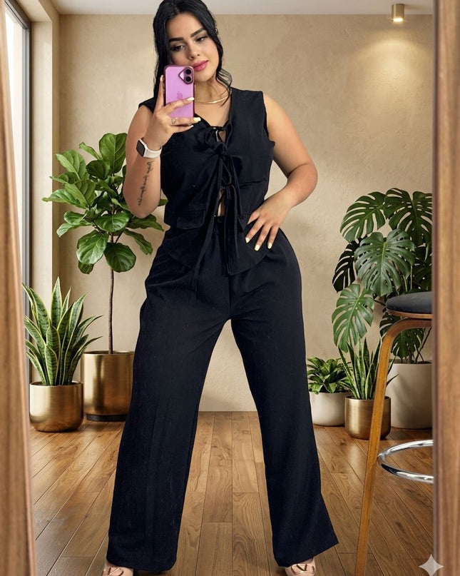 Conjunto Pantalón Blusa Amarre