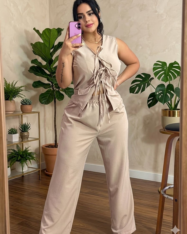 Conjunto Pantalón Blusa Amarre