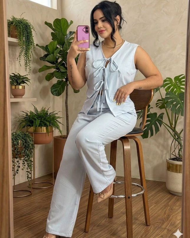 Conjunto Pantalón Blusa Amarre