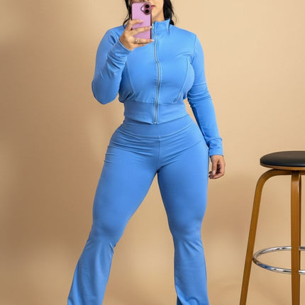 Conjunto Leggin Pretina Cierre Completo