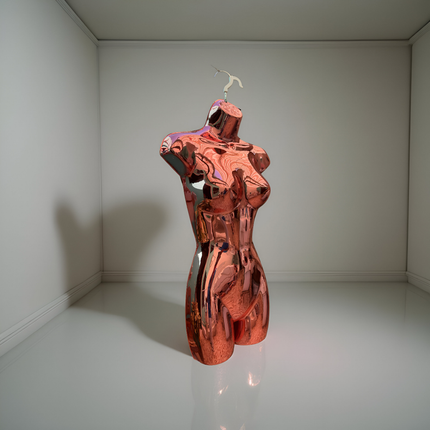 Maniquie torso de importación cromado bronce