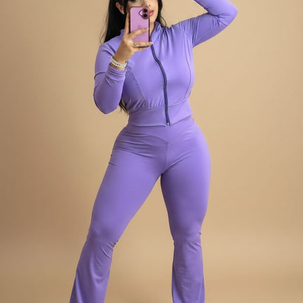 Conjunto Leggin Pretina Cierre Completo