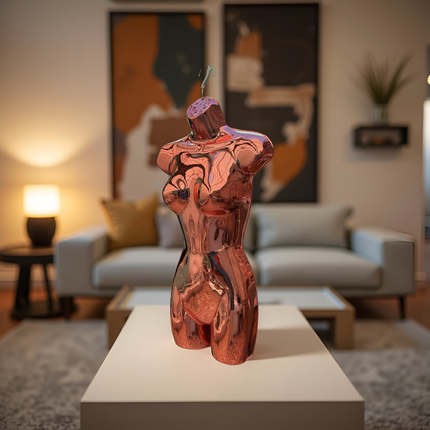 Maniquie torso de importación cromado bronce