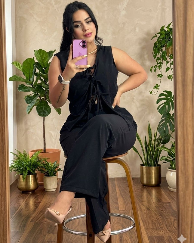Conjunto Pantalón Blusa Amarre