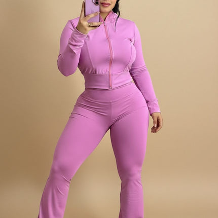 Conjunto Leggin Pretina Cierre Completo
