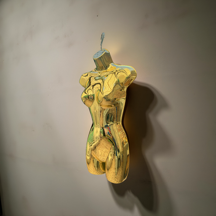 Maniquie torso de importación cromado dorado