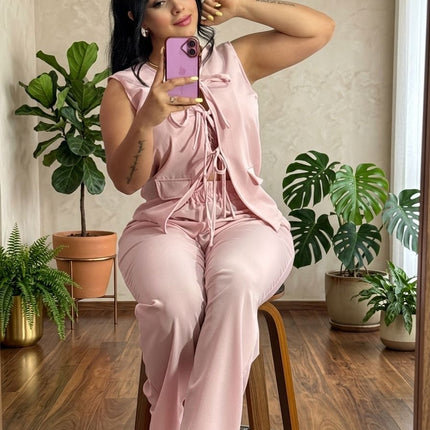 Conjunto Pantalón Blusa Amarre