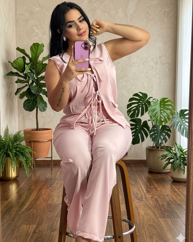 Conjunto Pantalón Blusa Amarre